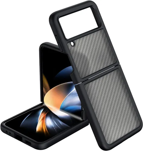 Vista 9 de Miimall Compatible con Samsung Galaxy Z Flip 4, panel de PC translúcido mate antihuellas con borde de TPU suave, funda protectora completa ultrafina