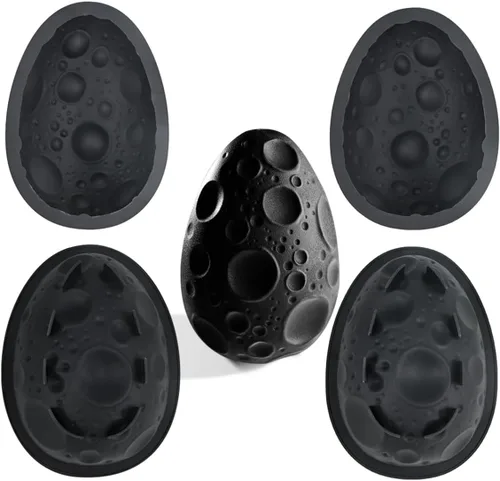 Vista 3 de Molde de silicona para postres, juego de 2 moldes para huevos de luna para trufas, tartas de queso, chocolate, mousse, cupcakes, flexible