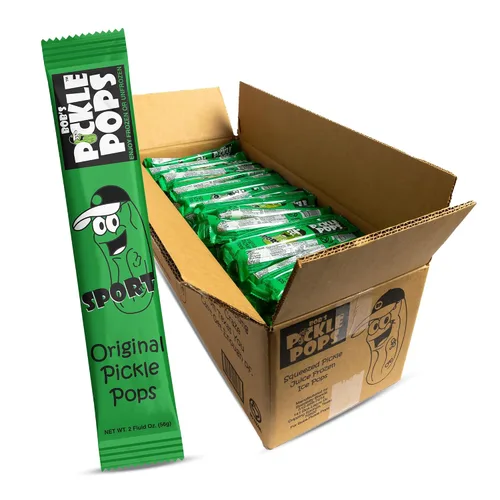 Vista 11 de Bob's Pickle Pops - Paletas de hielo con sabor original a jugo de eneldo - Paletas congeladas pre-entrenamiento - Alivio de calambres
