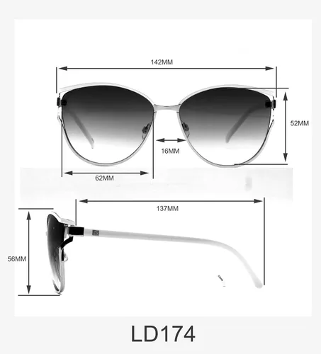 Vista 5 de Laundry by Shelli Segal womens Ld174 Metal Women's Cat Eye Sunglasses With 100% Uv Protection. Stylish Gifts for Her, 62 Mm Cat Eye Sunglasses