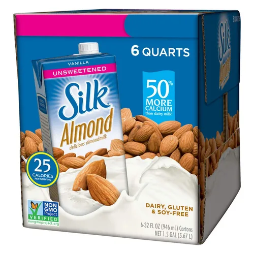 Vista 2 de Blue Diamond - Leche de almendras sin azúcar con chocolate y brisa de almendras, 32 onzas (paquete de 12)