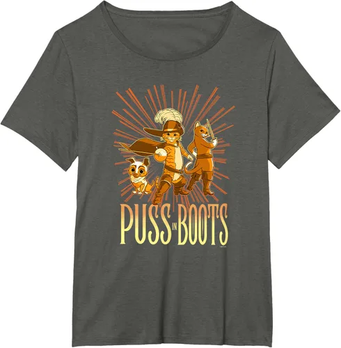 Vista 85 de DreamWorks Puss in Boots: The Last Wish Cat Trio Poster - Camiseta pequeña Negro