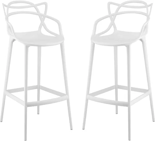 Vista 6 de Modway Enredado moderno moldeado plástico dos sillas de comedor en verde