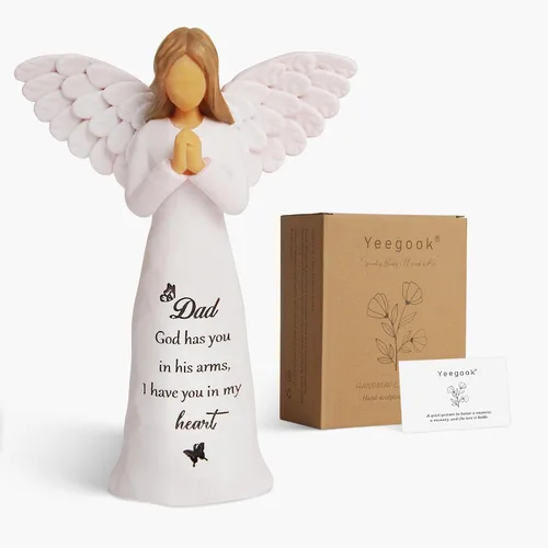Vista 8 de Regalos de Simpatía para Pérdida de un Ser Querido, Figurina de Ángel Memorial de 15 cm Hecha a Mano, Regalos Conmemorativos para Pérdida de Mamá