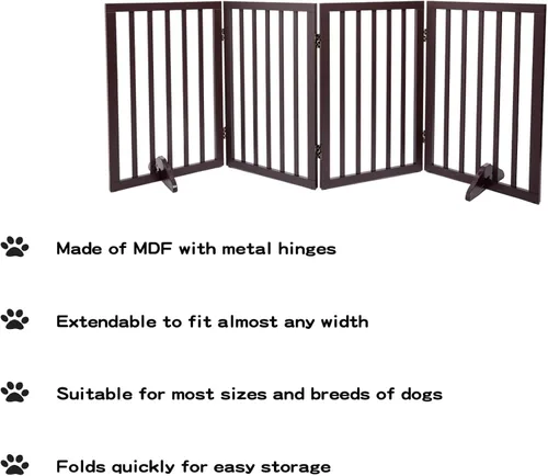 Vista 4 de Puertas plegables independientes para perros para casa, puerta de mascota para perros, puerta independiente para perros para interiores, puerta