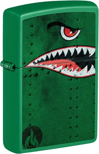 Vista 6 de Zippo Encendedor: Arte de nariz de avión de combate, dientes de tiburón - 540 Color 81434