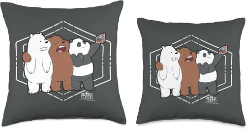 Vista 3 de We Bare Bears - Almohada para selfie, 18.0 x 18.0 in, multicolor