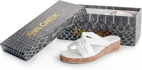 Vista 5 de ANN CREEK Sandalias de cuña para mujer, zapatos de plataforma con puntera abierta, sandalias casuales de verano, sandalias de tacón negro, sandalias