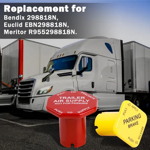 Vista 6 de 298818N Perillas amarillas de freno de estacionamiento para semicro y juego de perillas 298817N rojas de freno de aire para tractor, remolque