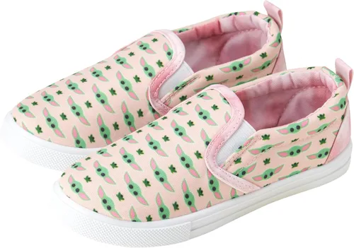 Vista 4 de Disney Zapatos de niña - Zapatillas sin cordones Ariel, Blancanieves, Belle, Rapunzel, Moana, Cenicienta, Baby Yoda, Minnie Mouse, 6T-12