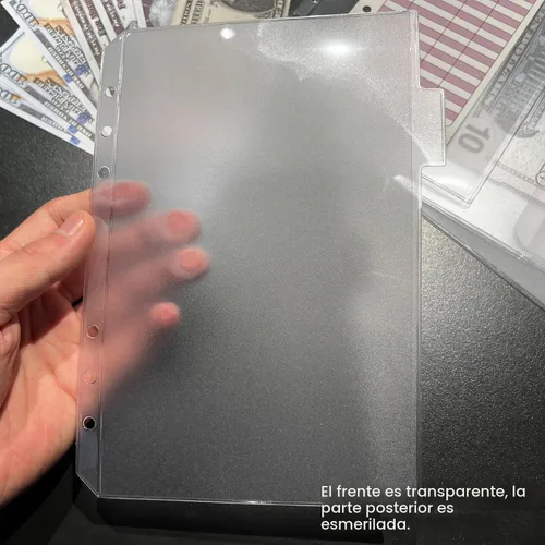 Vista 4 de UMSICHT 12 piezas de bolsillos para carpeta A5 sin cremalleras, sobres de presupuesto sin cremallera con diseño de bits de índice, funda