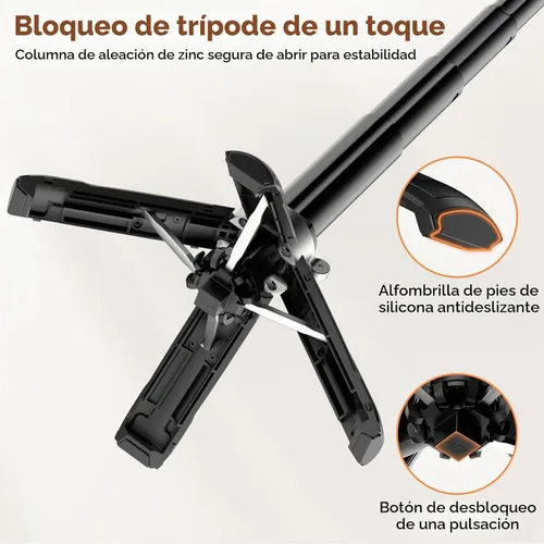 Vista 7 de CloudValley Mini trípode magnético para selfie, trípode para teléfono de tamaño de bolsillo 4 en 1 con rotación de 360°, control remoto Bluetooth