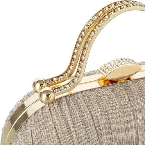 Vista 6 de YYW Bolso de noche para mujer, embrague de boda con cadena y bolsos de noche