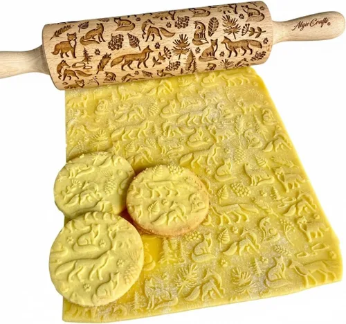 Vista 8 de Rodillo de grabado con patrón de salchichas en relieve, rodillo grabado con patrón de perros