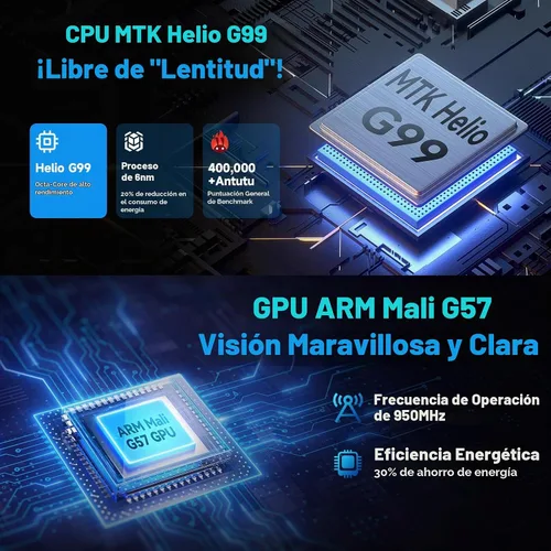 Vista 4 de Tableta mejorada con Android 15 de 12 pulgadas con ROM de 256 GB, procesador Helio G99 Octa-Core Android Tableta para juegos, gran pantalla FHD