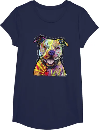 Vista 26 de Beware Of Pit Bulls, Dean Russo Pitbull Original - Camiseta para amantes de los perros, Negro