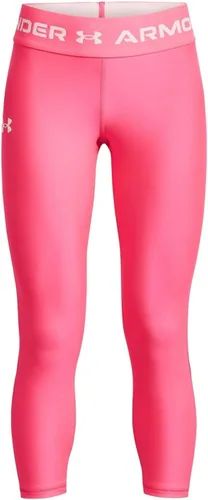 Vista 9 de Under Armour HeatGear - Leggings cortos para niñas con tobillo recortado (001) Negro / Blanco