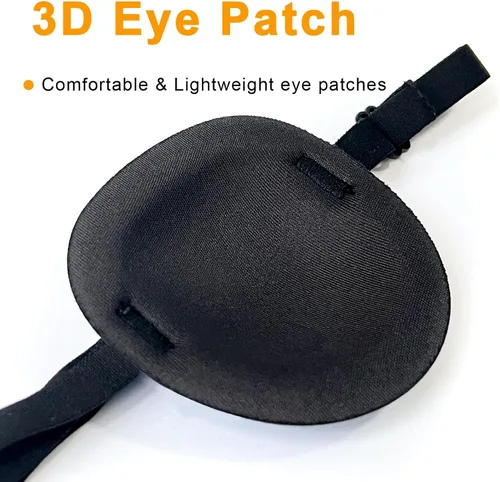 Vista 6 de 6 Piezas Parche para Ojos, Parche Ocular Ajustable para Ojo Izquierdo y Derecho, Parches Médicos para Ojos para Adultos y Niños Ojo Perezoso Disfraz