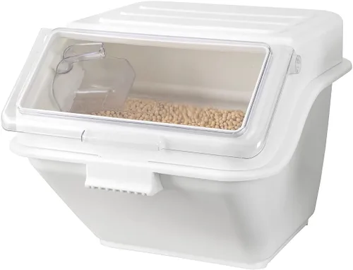 Vista 13 de Restaurantware Contenedor de ingredientes rectangular blanco de 2.6 galones