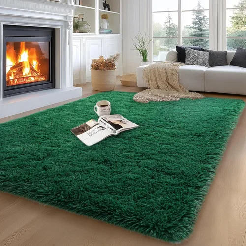 Vista 90 de qulint Alfombra negra para dormitorio, alfombra de área pequeña de 2 x 3 pies para habitación de niños, alfombra suave y mullida para sala de estar