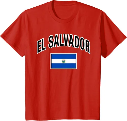 Vista 3 de Camiseta salvadoreña Orgullosa Bandera de El Salvador, Negro