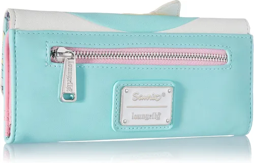 Vista 2 de Loungefly Sanrio Hello Kitty Little Twin Stars Rainbow Cloud - Cartera de tres pliegues Multi