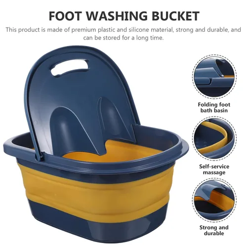 Vista 3 de minkissy Masaje portátil para baño de pies, ideal para sala de estar y baños pequeños