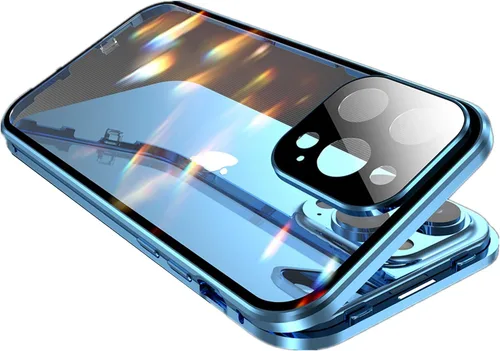 Vista 3 de Funda antiespía para iPhone 13, doble bloqueo de metal, protector de lente de cámara, protector de lente de cámara de cuerpo completo de 360° Oro