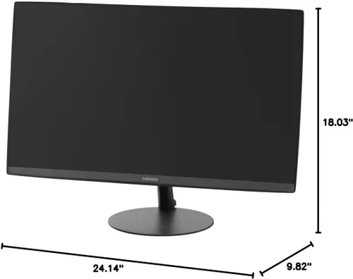 Vista 4 de Samsung - Serie T550 - Monitor de computadora FHD de 27 pulgadas (1080p), 75Hz, curvado, altavoces incorporados, HDMI, puerto de pantalla, FreeSync
