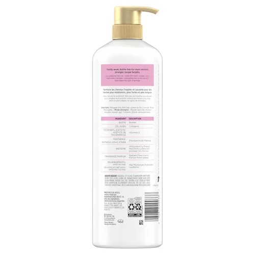Vista 8 de Pantene Infinite Lengths Acondicionador con biotina + colágeno, fortalece el cabello quebradizo, hasta un 90% menos de roturas, milagro en 1 minuto