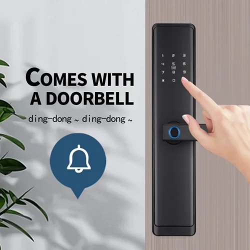 Vista 6 de Sophies Cerradura de puerta de entrada sin llave, cerradura de puerta inteligente Bluetooth funciona con código de control de aplicación y soporte