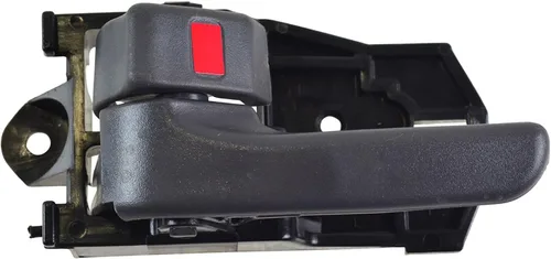 Vista 125 de TRQ Manija de puerta interior delantera izquierda cromada y negra para el lado del conductor compatible con Ford F-150 2012-2014