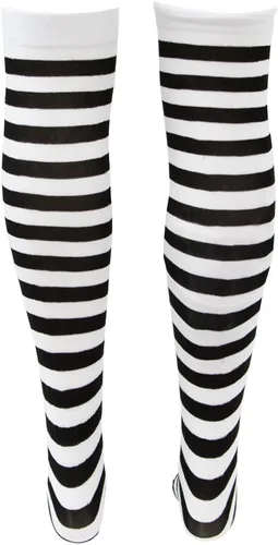 Vista 2 de Mallas de calavera rosa con rayas negras para disfraz de Halloween para niños y medias de vestir