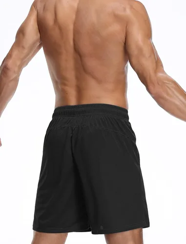 Vista 7 de NELEUS Pantalones cortos de correr para hombre de 7 pulgadas con bolsillos