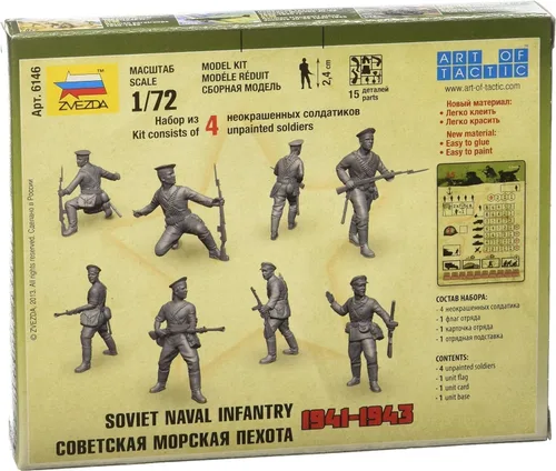 Vista 2 de Zvezda Modelos 1/72 Infantería Naval Soviética Segunda Guerra Mundial