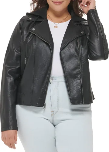 Vista 4 de Levi's Women's Faux Leather Classic Asymmetrical Motorcycle Jacket (Standard & Plus Sizes)