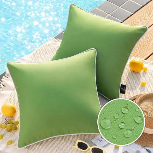Vista 10 de Phantoscope - Juego de 2 fundas de almohada y cojín cuadradas decorativas, impermeables, para intemperie, sofás, carpas, 18 x 18 pulgadas