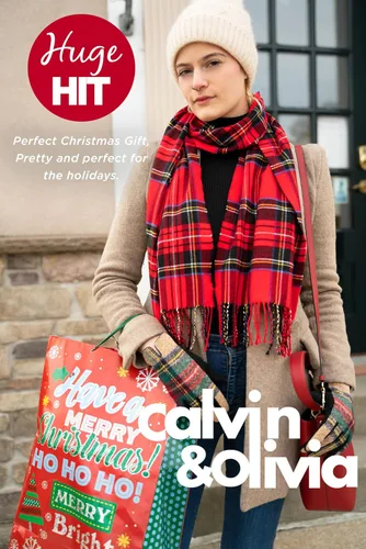 Vista 2 de CALVIN & OLIVIA Bufanda ligera y ultrasuave, regalo perfecto para las fiestas para hombres y mujeres