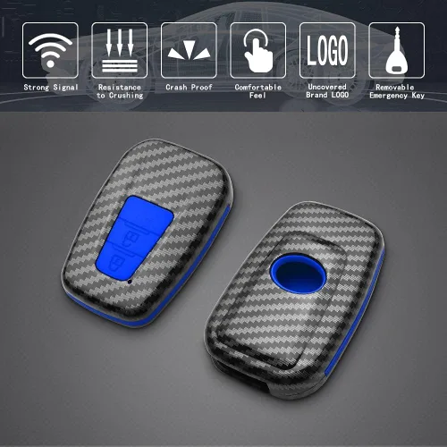 Vista 3 de Funda inteligente compatible con Toyota 86 Avalon Hybrid C-HR Camry Hybrid Corolla Hatchback Prius Prime 2 botones entrada sin llave control remoto