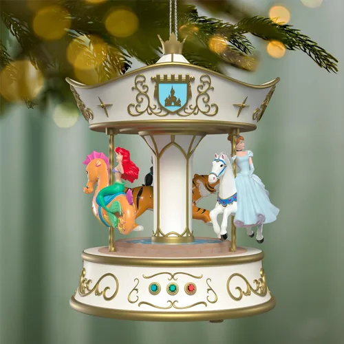 Vista 3 de Hallmark Keepsake Adorno navideño de princesa Disney (Dreams Go Round)