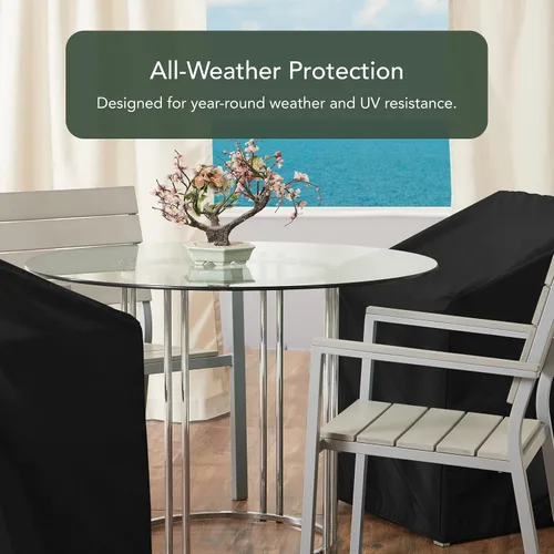 Vista 4 de Covermates Funda clásica para silla de exterior, paquete de 2, 25 pulgadas de ancho x 28 pulgadas de profundidad x 36 pulgadas de alto, resistente