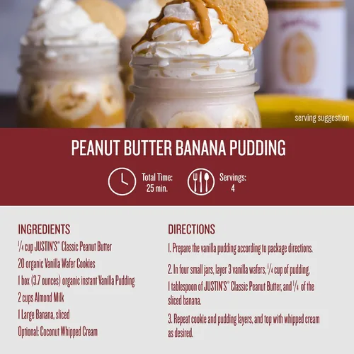 Vista 7 de Justin's NUT Butter, PNUT BTR, Classic, tamaño 28 onzas, sin ingredientes