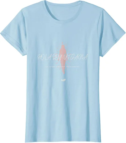 Vista 5 de Camiseta Hola Soy Vegana para mujer