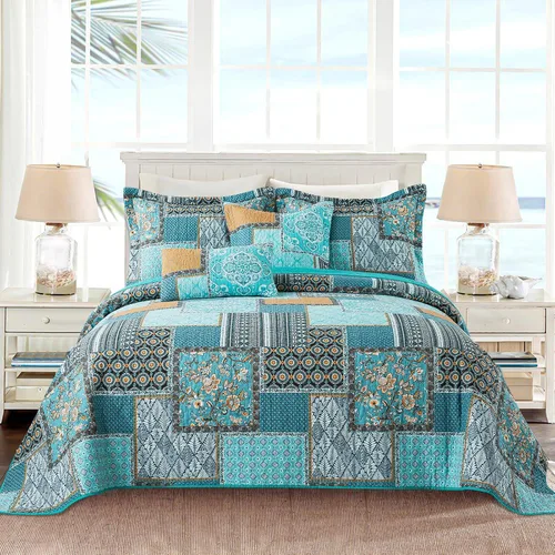 Vista 20 de VAPUTAR Juego de ropa de cama de edredón de 100 % algodón, tamaño Queen