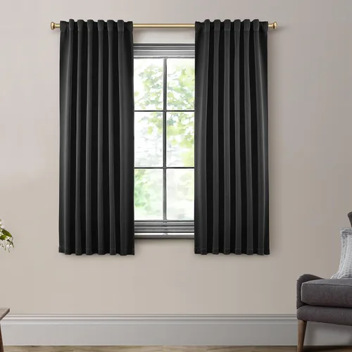 Vista 82 de SHINELAND Cortinas opacas cortas para ventanas de dormitorio, cortinas de baño, 45 pulgadas de largo