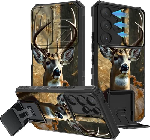 Vista 19 de Funda para Samsung Galaxy A13 5G/4G/A04S, Galaxy A13 5G con cubierta de cámara deslizante, funda de doble capa integrada con función atril