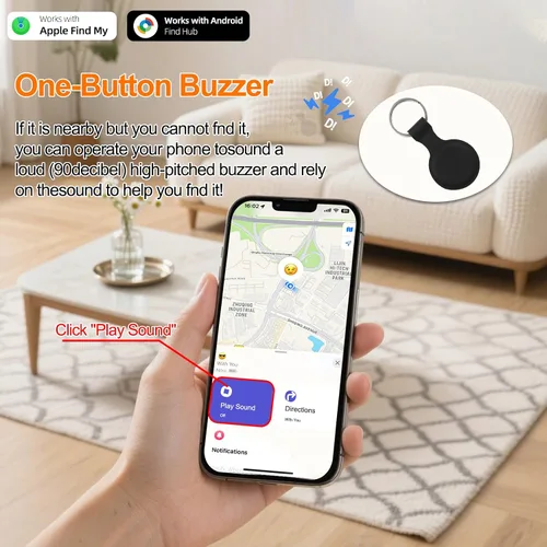 Vista 3 de Dispositivo de seguimiento de automóviles sin suscripción: (iOS y Android) Fuerte magnético, sin tarifa mensual, impermeable, batería de 365 días