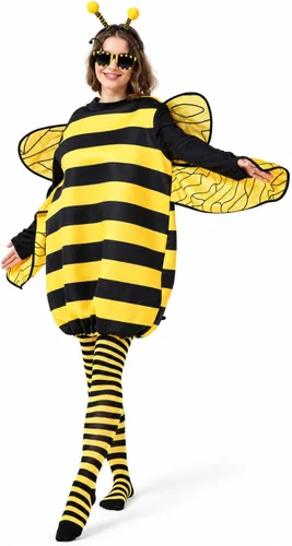 Vista 4 de Max Fun - Disfraz de abeja para mujer, disfraz de abejorro para Halloween, divertido disfraz de cosplay
