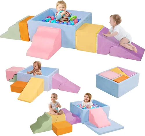 Vista 10 de Juguetes de escalada de espuma para niños pequeños con hoyo de gris