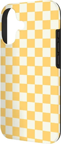 Vista 2 de Yellow Checkered Checker Checkerboard Classic Pattern Case for iPhone 17